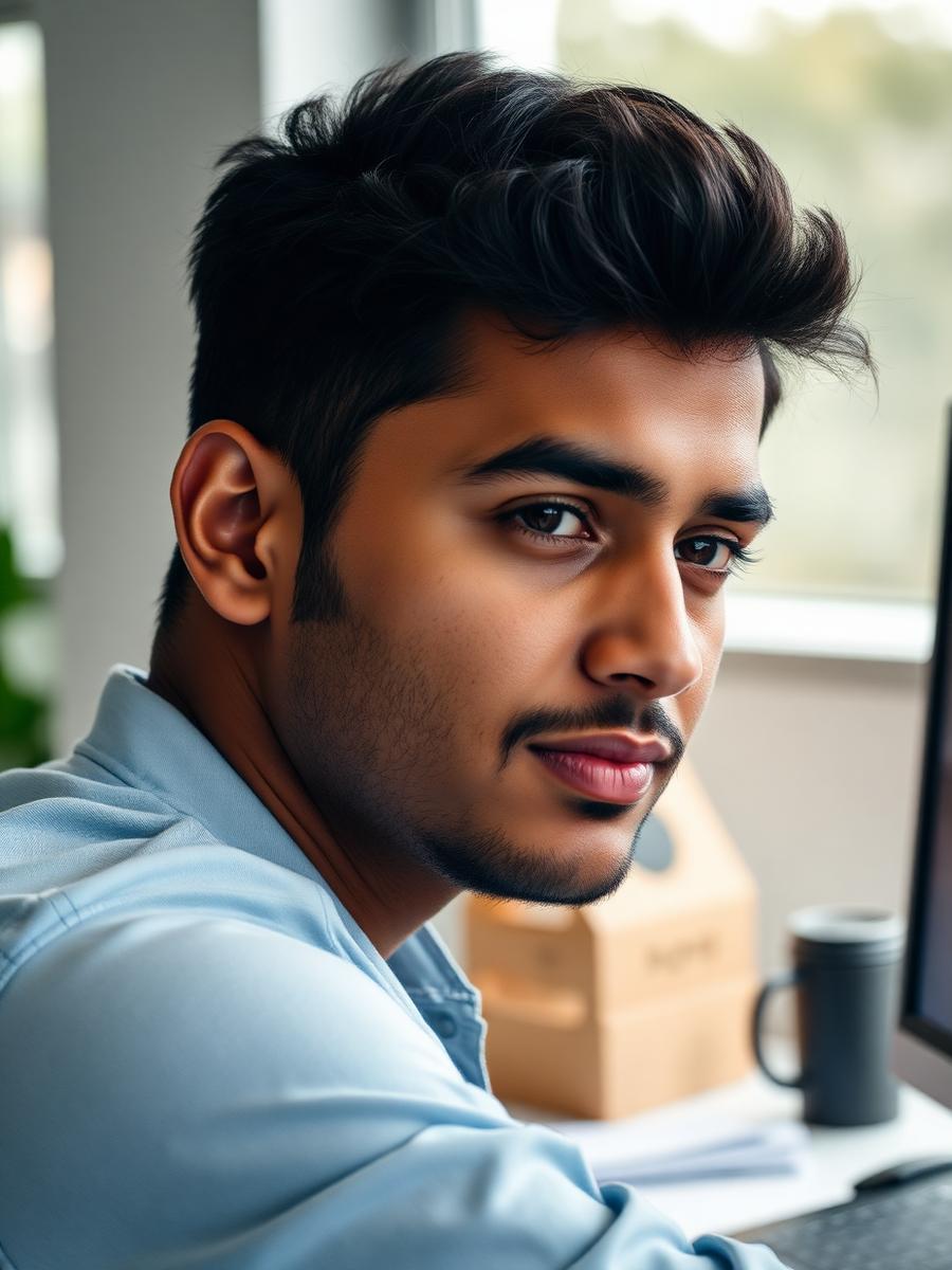 An analyst working through compliance documents at his desk